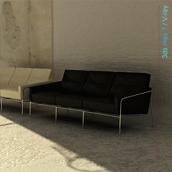 3ds max design series - series 3300 three seater sofa by lajhar